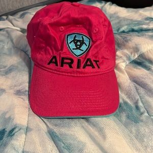 Pink and blue ariat hat never worn